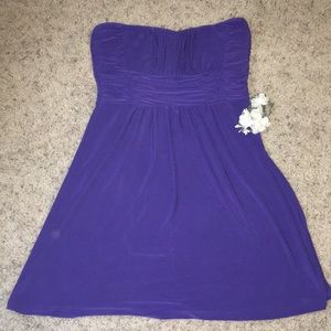 Purple Strapless Dress